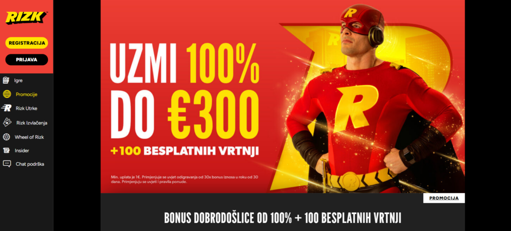 Rizk Casino Croatia Welcome Bonus