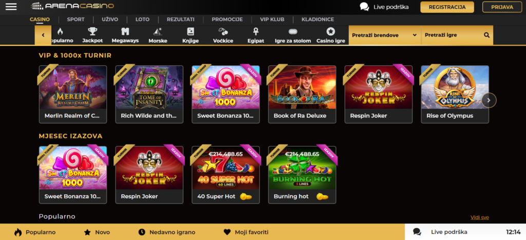 Arena Casino Slot Games