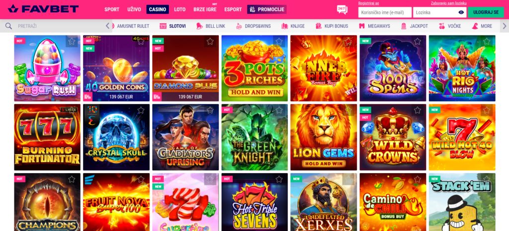 Favbet Casino Slot Games