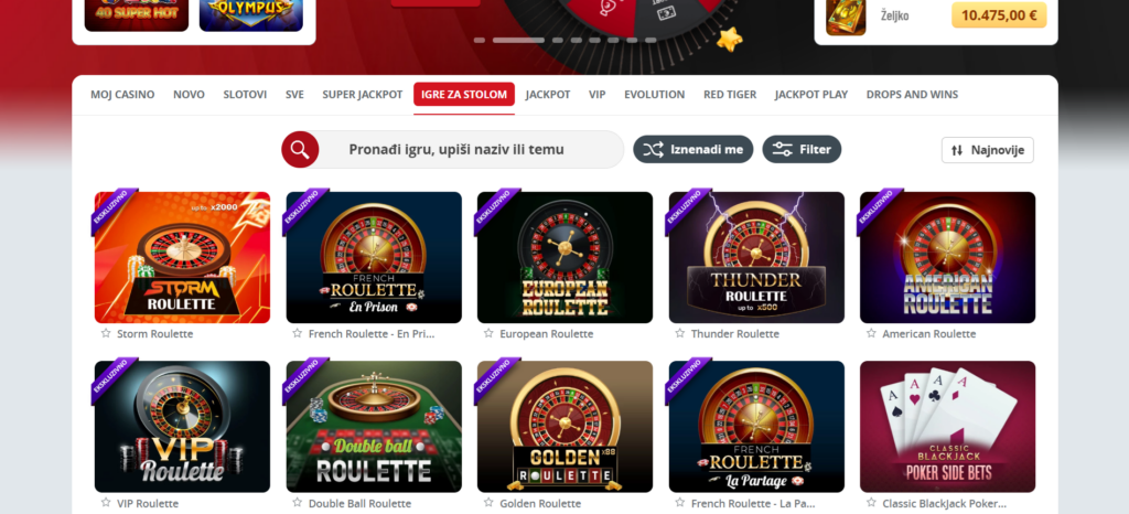 SuperSport Casino Table Games