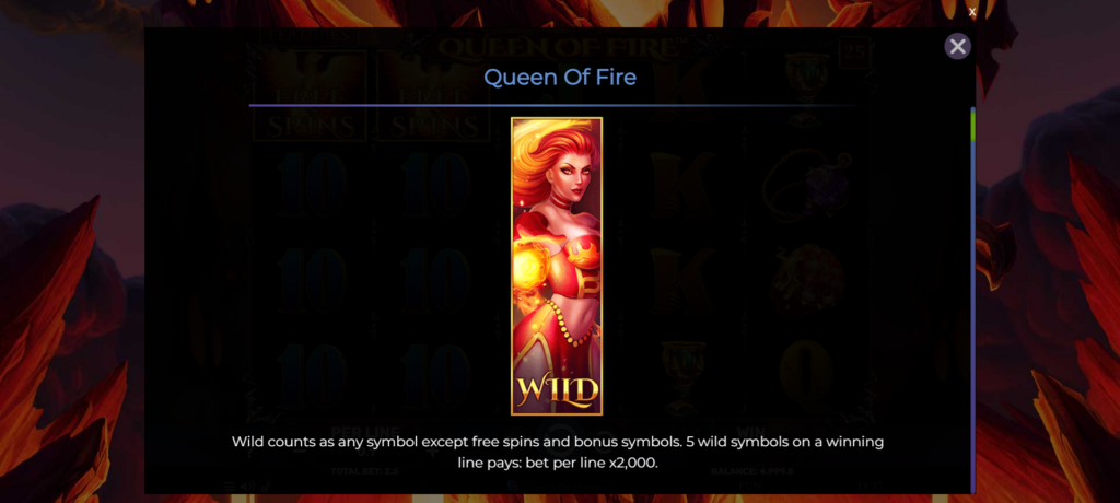 Queen of Fire Wild Symbol